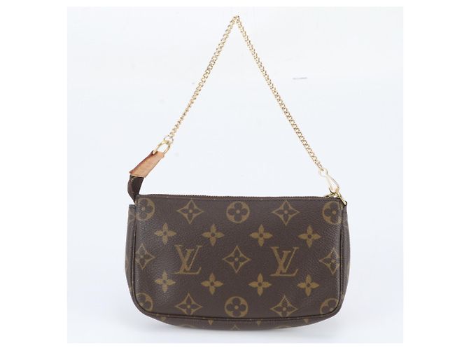 Louis Vuitton Monogram Mini Pochette Accessoires Castaño - vista 3