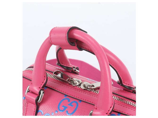 Borsa Boston Mini Duffle Gucci GG Embossed Rosa - vista 2