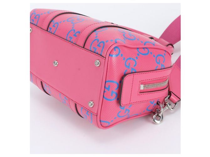 Borsa Boston Mini Duffle Gucci GG Embossed Rosa - vista 5