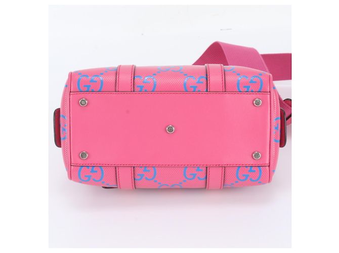 Borsa Boston Mini Duffle Gucci GG Embossed Rosa - vista 7