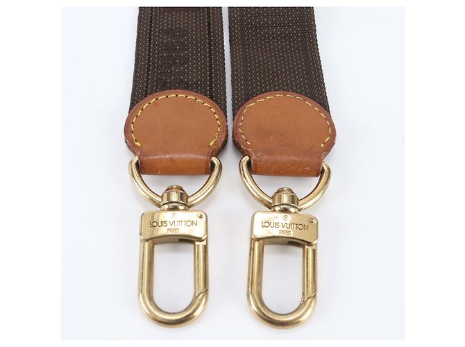 Correa de hombro de cuero Louis Vuitton Castaño - vista 5