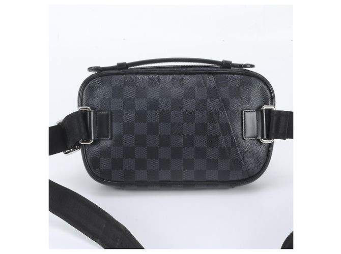 Pouch Louis Vuitton Damier Graphite Ambrelle Nero - vista 3