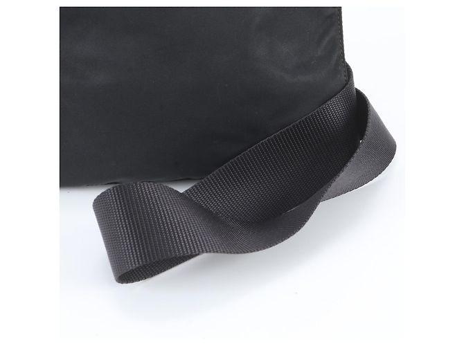 Bolsa de ombro em couro e nylon Tessuto com logo triangular Prada Preto - vista 2