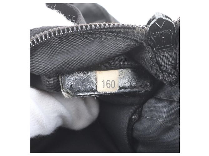 Bolsa de ombro em couro e nylon Tessuto com logo triangular Prada Preto - vista 9