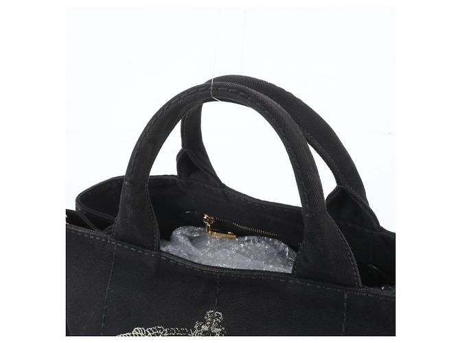 Prada Canapa 1BG642 Borsa a tracolla 2-Way/Borsa a mano/Tote Bag Nero - vista 3