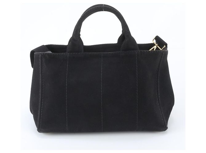 Prada Canapa 1BG642 Borsa a tracolla 2-Way/Borsa a mano/Tote Bag Nero - vista 4