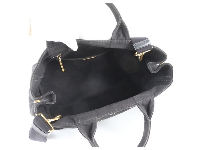 Prada Canapa 1BG642 Borsa a tracolla 2-Way/Borsa a mano/Tote Bag Nero - vista 8