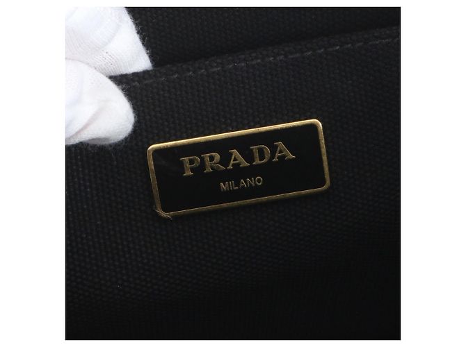 Prada Canapa 1BG642 Borsa a tracolla 2-Way/Borsa a mano/Tote Bag Nero - vista 9