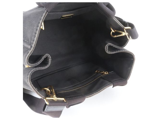 Tote Prada Canapa 2-Way Handtasche in Schwarz - Ansicht 7