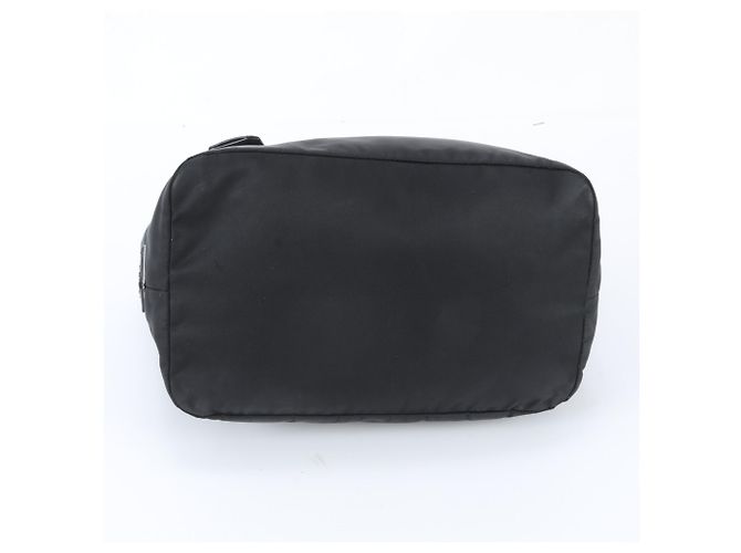 Borsa a tracolla reversibile in pelle e nylon Tessuto con logo triangolare Prada Nero Blu navy - vista 6