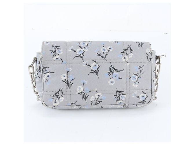Prada Saffiano Soft Kettentasche mit Blumenprint Braun - Ansicht 3