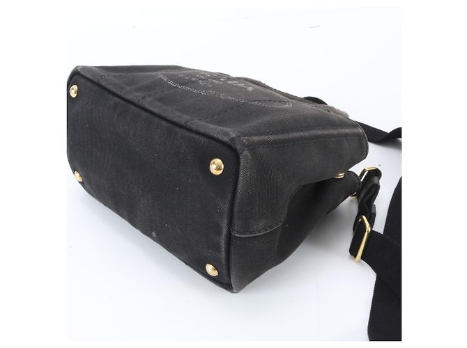 Tote Prada Canapa 2-Way Schultertasche in Schwarz - Ansicht 5