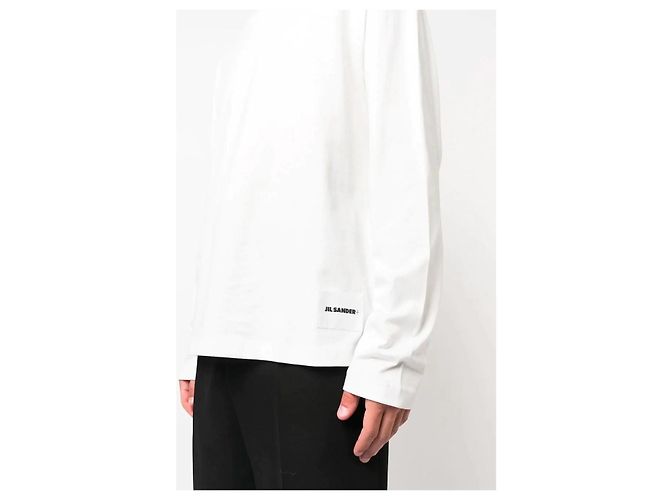 Jil Sander+ Langarm T-Shirt aus Bio-Baumwolle - Weiß - Ansicht 3