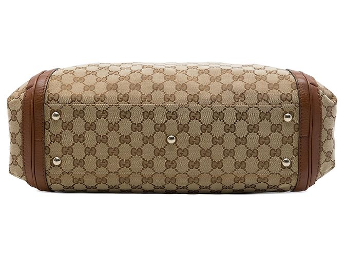 Borsa Tote Convertibile Bella Gucci in Canvas GG Beige - vista 3