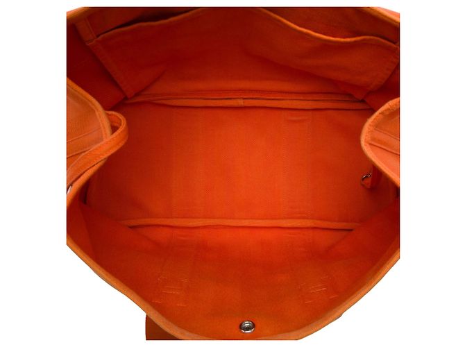 Hermès Orange Toile and Swift Valparaiso MM Arancione - vista 4
