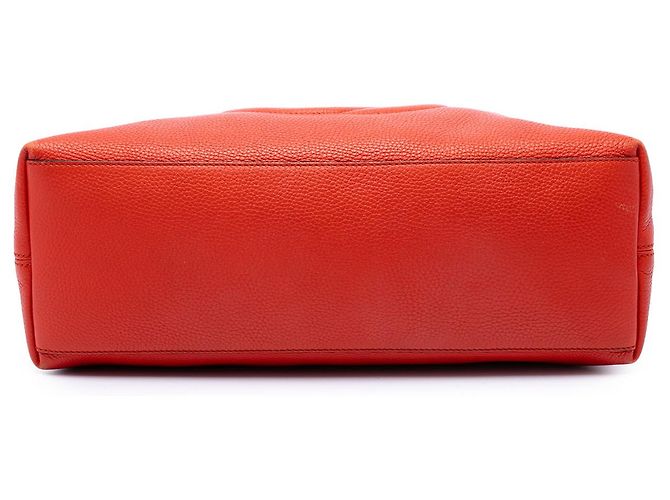 Saco Soho Chain Gucci em pele de vitelo laranja, tamanho Medium - vista 3