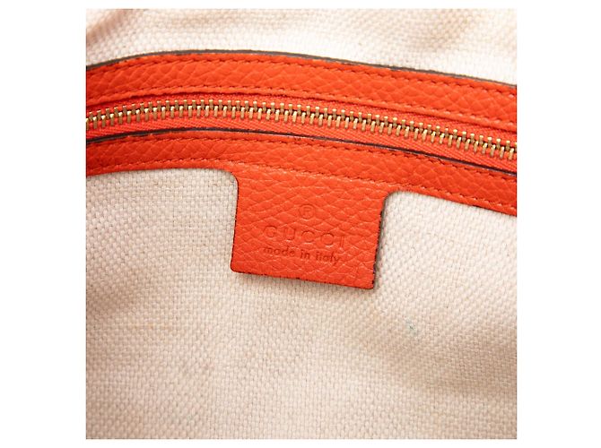Saco Soho Chain Gucci em pele de vitelo laranja, tamanho Medium - vista 5