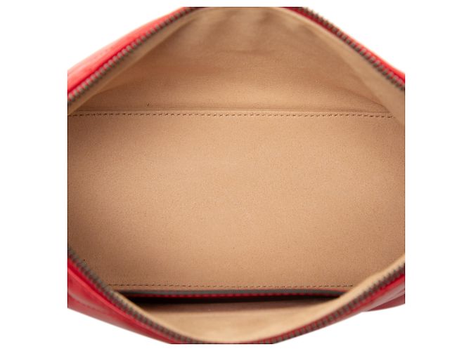 Borsa a tracolla Gucci Red GG Marmont in pelle di vitello matelassé Rosso - vista 4