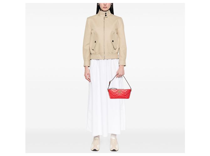 Borsa a tracolla Gucci Red GG Marmont in pelle di vitello matelassé Rosso - vista 6