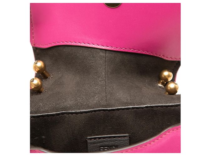 Fendi Pink Nano Leather FF C mon Crossbody Rosa - vista 6
