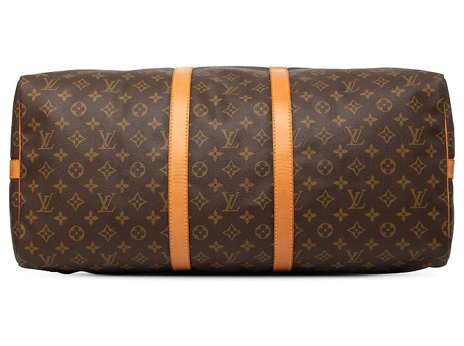 Louis Vuitton Brown Monogram Keepall Bandouliere 55 Marrone - vista 3