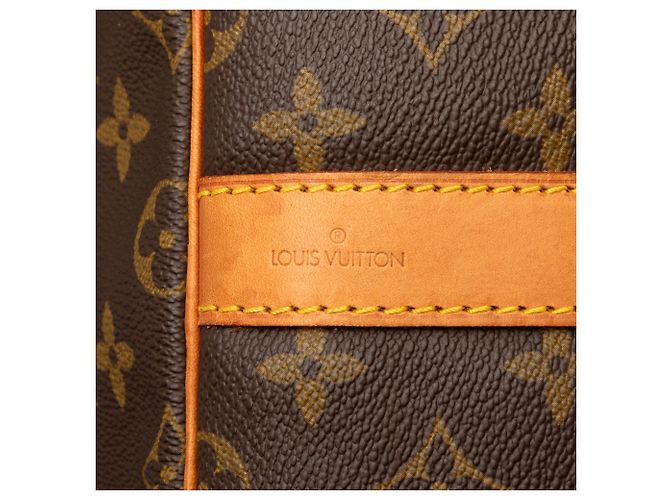 Louis Vuitton Brown Monogram Keepall Bandouliere 55 Marrone - vista 5