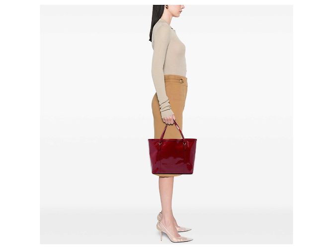 Bolso Tote Gucci Nice de charol Microguccissima rojo Roja - vista 5