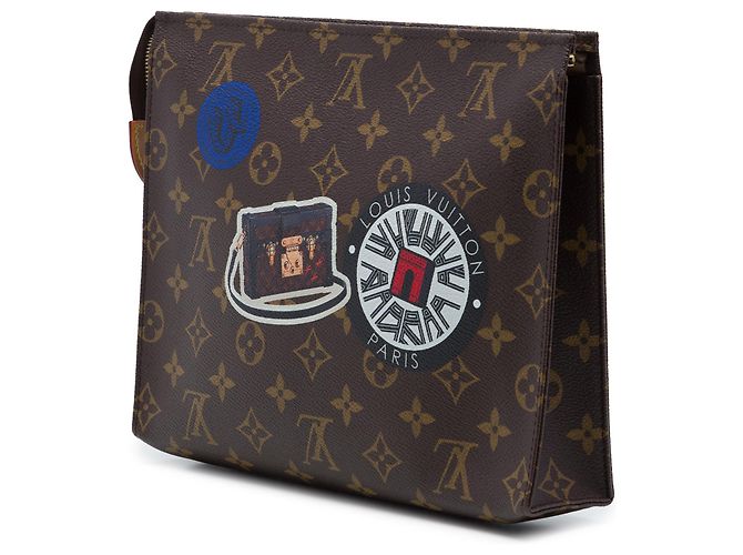 Necessaire Louis Vuitton Brown Monogram World Tour 26 Marrone - vista 2