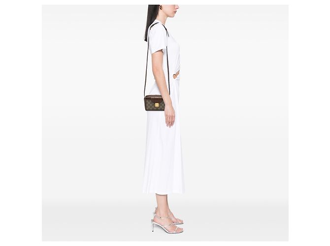 Borsa a tracolla Gucci Mini GG Supreme con chiusura, Beige - vista 6