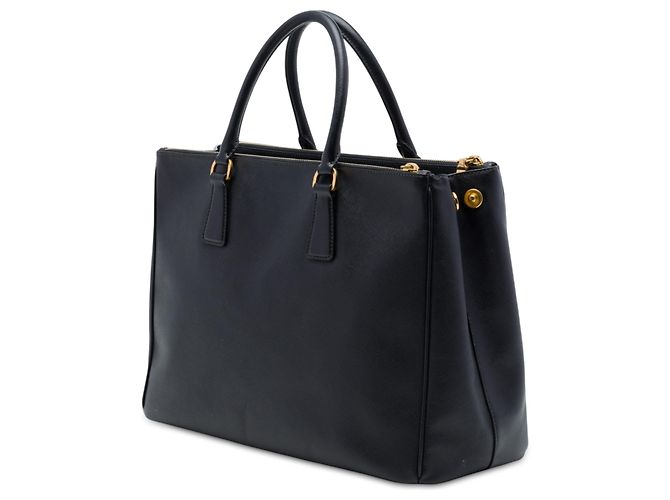 Bolso Prada Galleria Double Zip en cuero Saffiano negro, tamaño Medium - vista 2