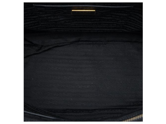 Bolso Prada Galleria Double Zip en cuero Saffiano negro, tamaño Medium - vista 4