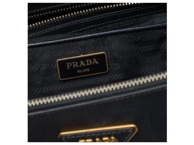 Bolso Prada Galleria Double Zip en cuero Saffiano negro, tamaño Medium - vista 5