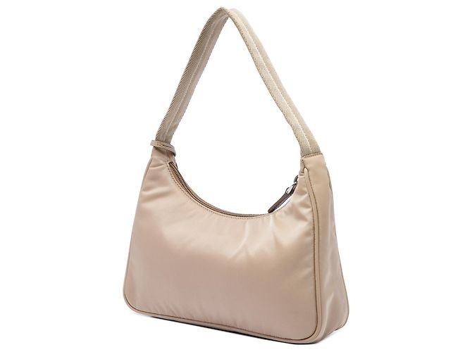 Bolsa de Ombro Prada Mini Tessuto Re Edition 2000 Bege - vista 2