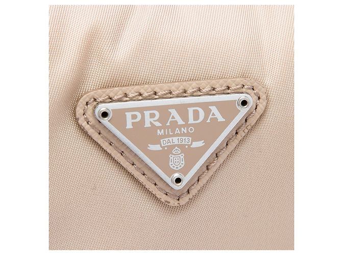 Bolsa de Ombro Prada Mini Tessuto Re Edition 2000 Bege - vista 5