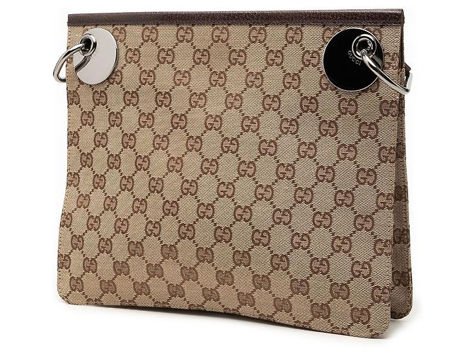 Gucci Beige GG Canvas Eclipse Crossbody-Tasche - Ansicht 2