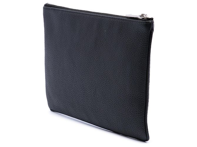 Clutch Atelier Dior de piel de becerro granulada negra Negro - vista 2