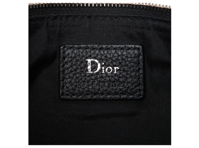 Clutch Atelier Dior de piel de becerro granulada negra Negro - vista 5