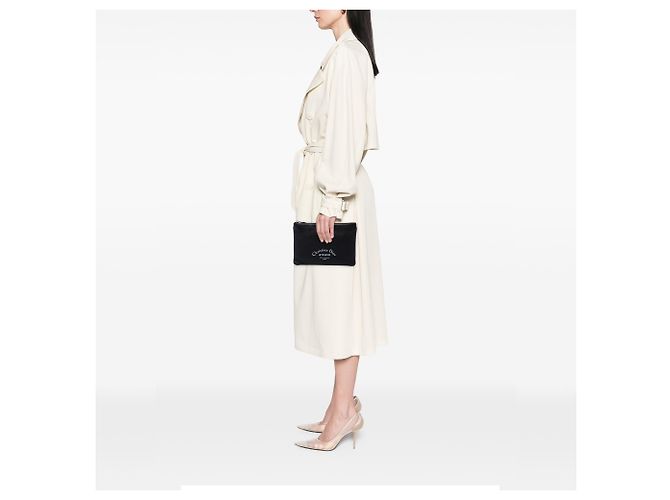 Clutch Atelier Dior de piel de becerro granulada negra Negro - vista 6