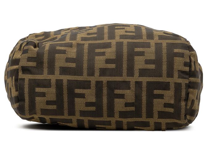 Borsa a mano Fendi Mini Zucca Canvas Marrone - vista 3