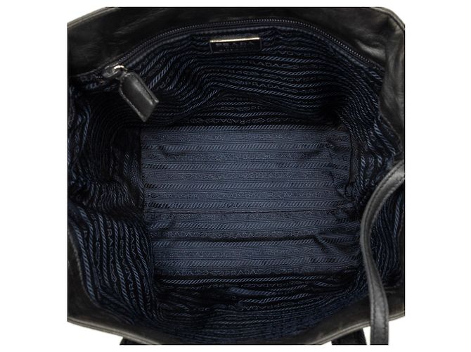Tote Prada in vitello morbido nero - vista 4