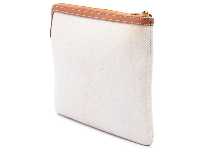 Céline Bolso de mano Celine Large de lona con logo marrón Castaño Beige - vista 2