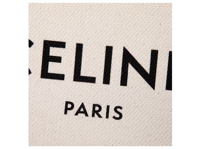 Céline Bolso de mano Celine Large de lona con logo marrón Castaño Beige - vista 5