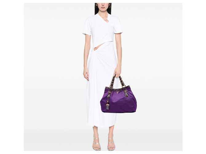 Prada Handtasche aus violettem Tessuto Lila - Ansicht 5