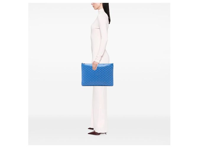 Goyard Blue Goyardine Senat GM Azul - vista 6