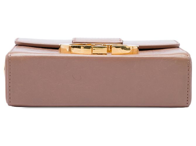 Autre Marque Borsa box 30 Montaigne Dior in pelle marrone Carne - vista 3