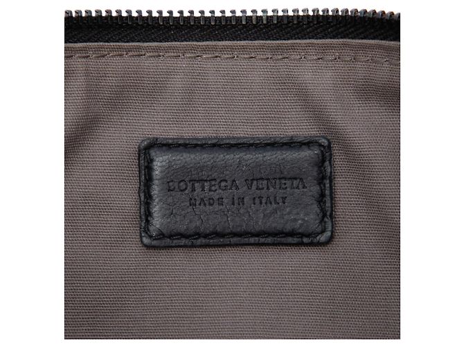Pouch con zip Bottega Veneta in nappa Intrecciato nera Nero - vista 5