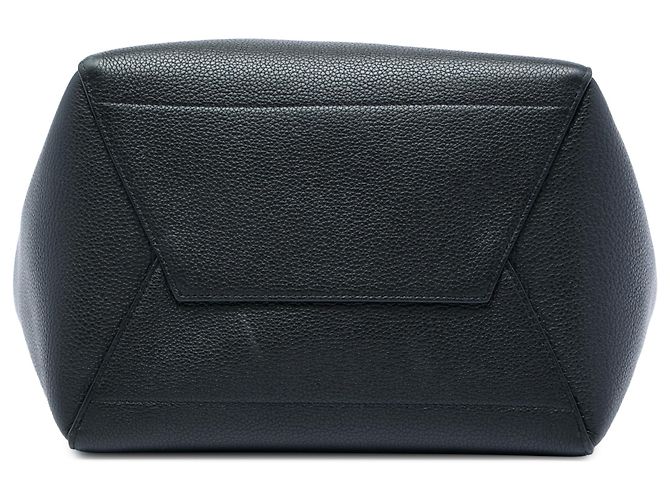 Céline Sac Seau Sangle Celine en cuir noir, taille Medium - vue 3