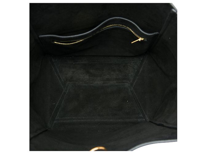 Céline Sac Seau Sangle Celine en cuir noir, taille Medium - vue 4