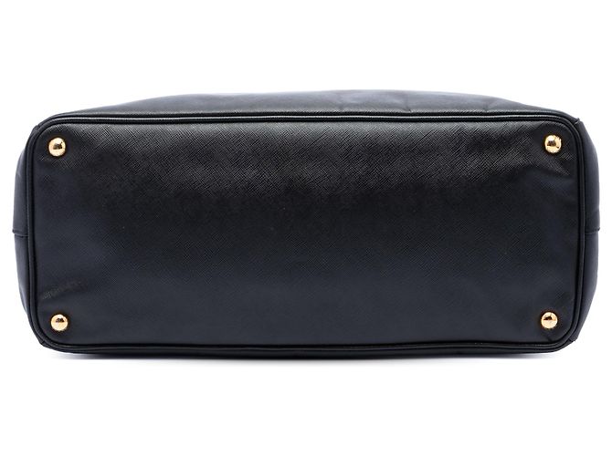 Prada Borsa Tote Galleria Double Zip in Saffiano Lux Nera Extra Large Nero - vista 3