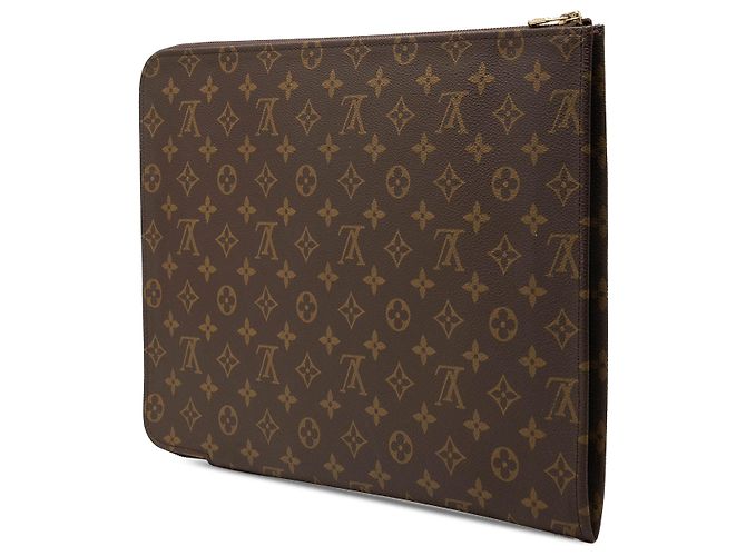 Louis Vuitton Brown Monogram Poche Documents Portfolio Marrone - vista 2